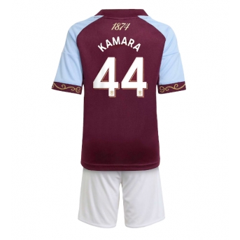 Billige Fotballdrakt Aston Villa Boubacar Kamara #44 Replika Hjemmedraktsett Barn 2025-26 Kortermet (med bukser)